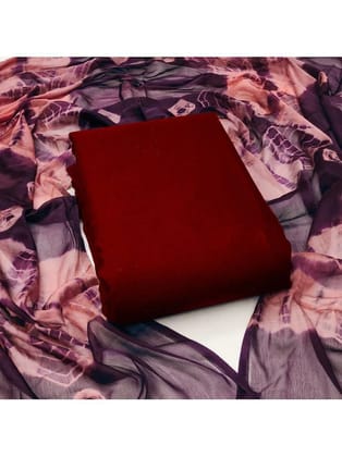 THE FAB FACTORY Unstitched Rayon Solid Dress Material - Maroon ( Pack of 1 ) - Maroon