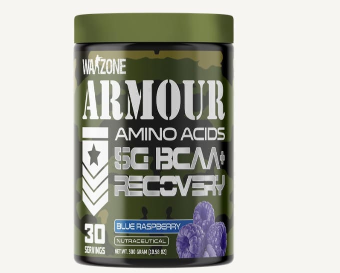 Warzone Nutrition I Armour I Amino Acid I 5C BCAA+ Recovery I Nutraceutical I Blue Raspberry I 30 Serving I 300 GM