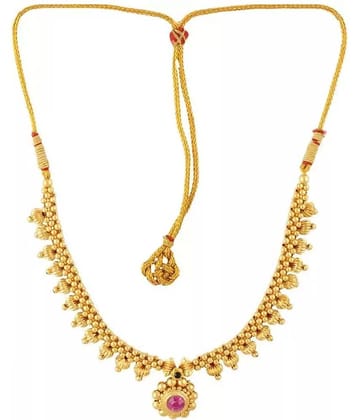 HEER COLLECTION - Gold Pearls Necklace ( Pack of 1 )
