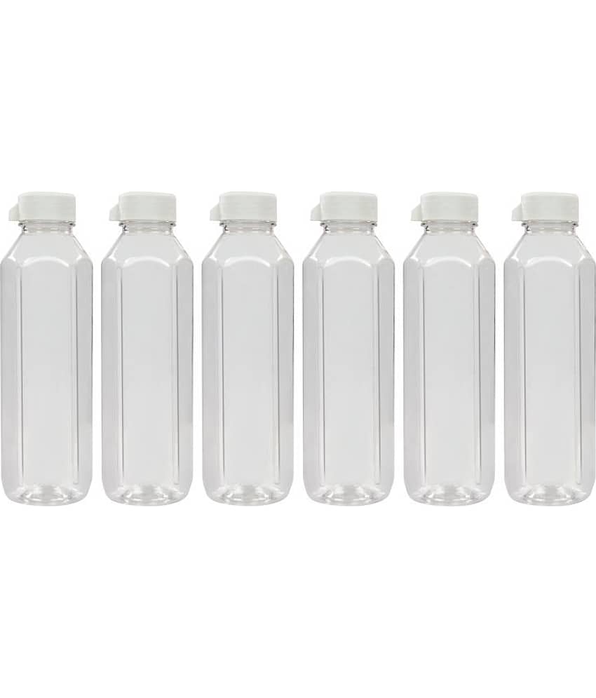 PearlPet Topaz water bottle set of 6 - 1000 ml Multicolour Plastic Water Bottle 1000 mL ( Set of 6 )
