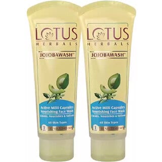 Lotus Herbals Jojobawash Active Milli Capsules Nourishing Face Wash   For All Skin Types  80Ml ( Pack Of 2 )