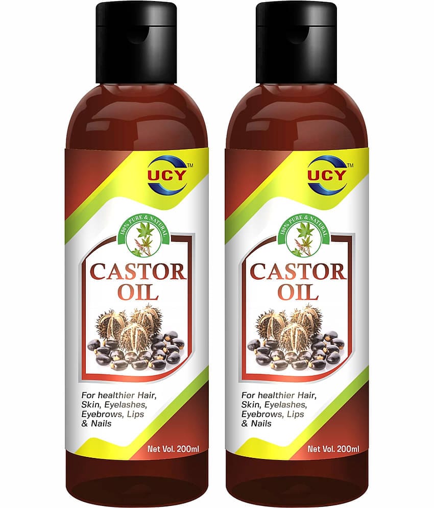 UCY Pure Castor Oil for Hair and Skin 200 mL Pack of 2