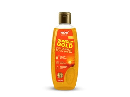 WOW Skin Science Sunset Gold Body Wash | Brightening Ubtan & Ceramide Gel - 275 ml