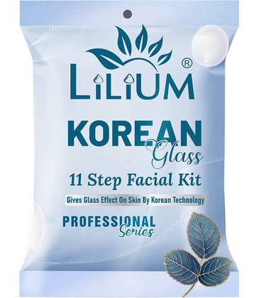 Lilium Korian Glass 11 Step Facial Kit 3 Times Use Facial Kit For All Skin Type Aloe Vera 1 ( Pack of 1 )