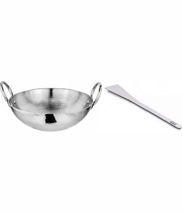 Dynore Non Coated Stainless Steel Cookware Sets Hammered kadhai