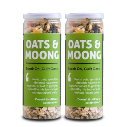 Omay Foods Oats & Moong Mix, 160 gm Jar (Pack of 2) - Trail Mix
