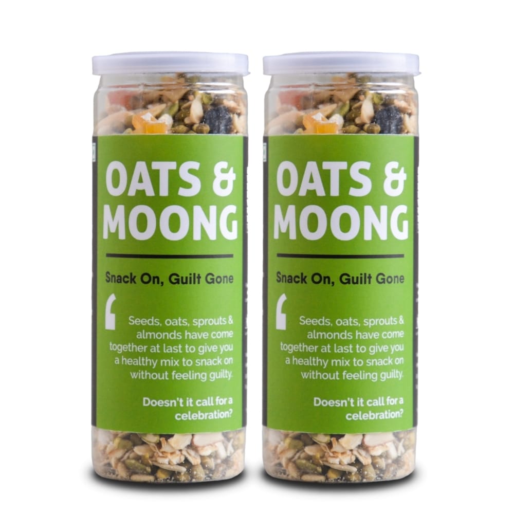 Omay Foods Oats & Moong Mix, 160 gm Jar (Pack of 2) - Trail Mix