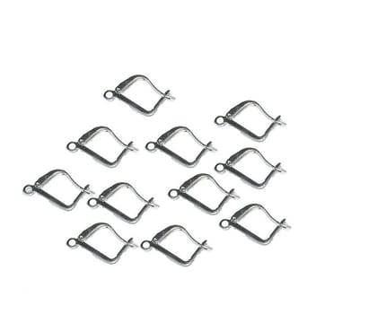 Antique Silver Earring Hooks For Jewellery Making. CPL-017-Per Packet of 30 Pair / 16X12 MM