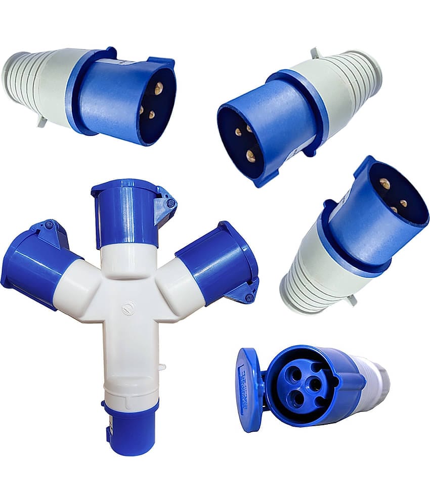 J-NX TYPE-213 Triple Outlet Socket with Male and Female Industrial Socket 220 Modular Switches