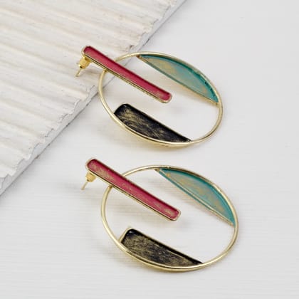 Handcrafted Brass Stud Earring