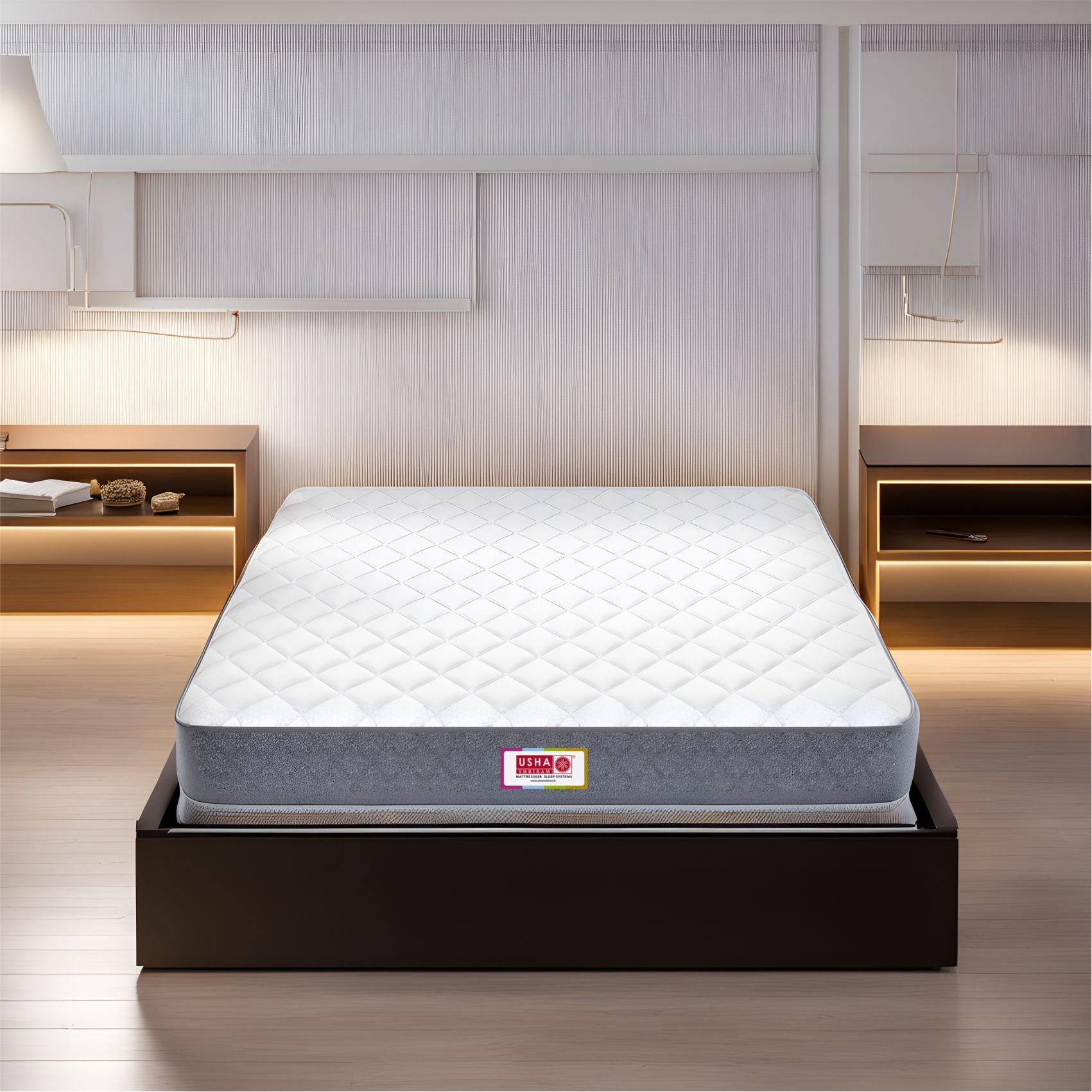 Usha Shriram tru Spring with NPSS Tech. 6 inch Queen Bonnell Spring Mattress (L x W: 72 inch x 60 inch)