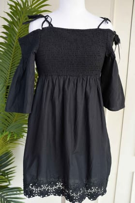 Black Off Shoulder Dress-S