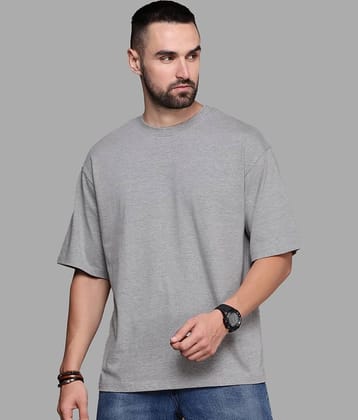 Leotude Pack of 1 Cotton Blend Oversized Fit Men's T-Shirt ( Orange )