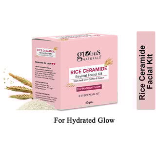 Globus Naturals Rice Ceramide 6 Step Facial Kit For Korean Glass Skin 40 gm