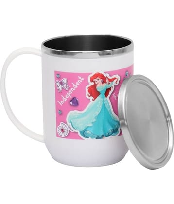 Jaypee Plus CUPSHUP PRINCESS Graphic Stainless Steel Milk Mug 400 mL ( Pack of 1 )