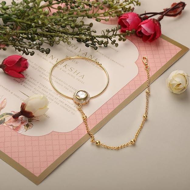 Gold-Plated Nath with Chain