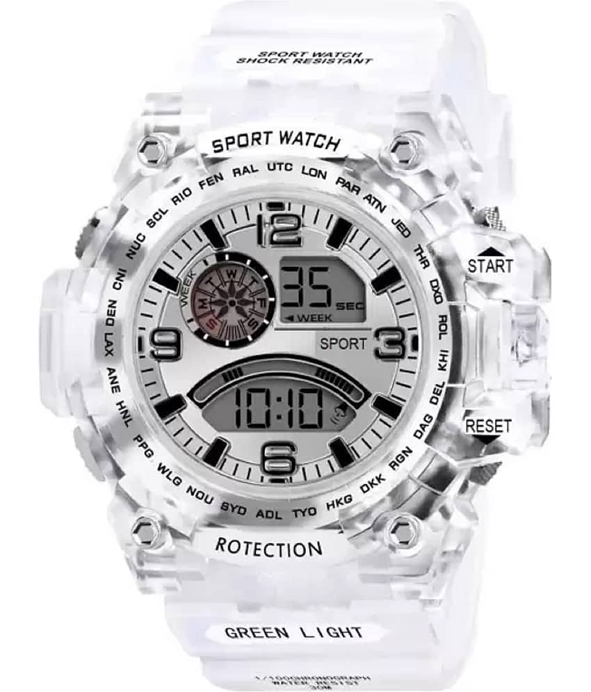 Viser White Dial Digital Boys Watch ( Pack of 1 )