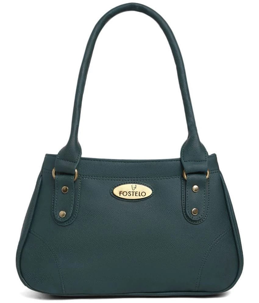 Fostelo - Green PU Shoulder Bag - Green
