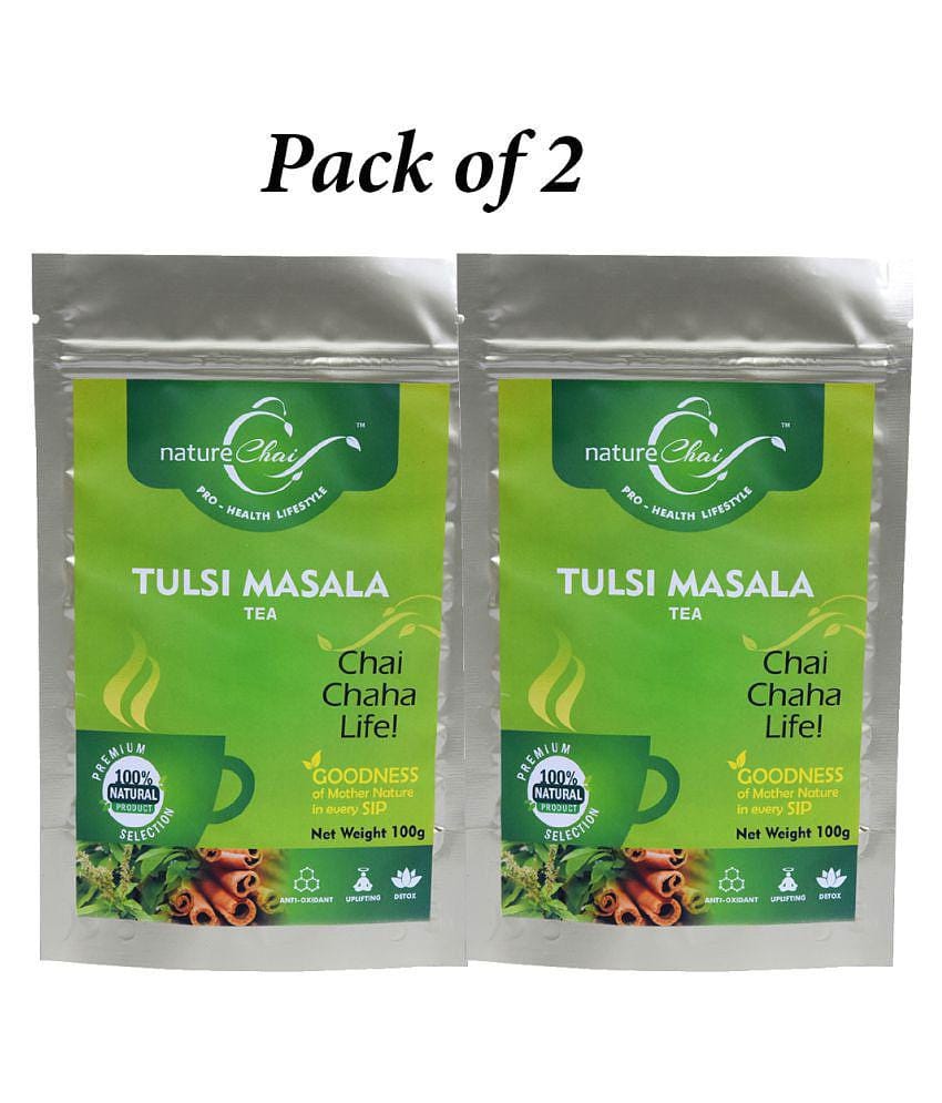 nature Chai Tulsi masala Tea Loose Leaf 100 gm Pack of 2