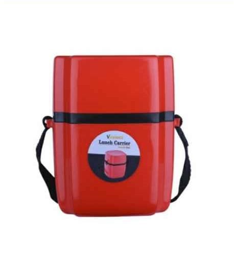 Grand 3 - Red Microwaveable Lunch Box (3 Food-Grade Containers)