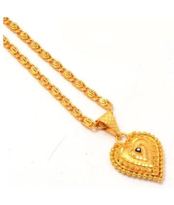 Jewar Mandi New Design Gold Plated Locket/Pendant with Link Chain Daily use for Men, Women & Girls, Boys