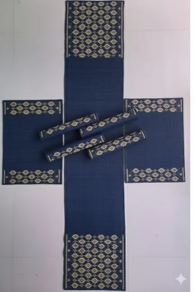 Sandhya Mat Unit Traditional Madurkathi Grass Dining Table Mat And Runner Collection