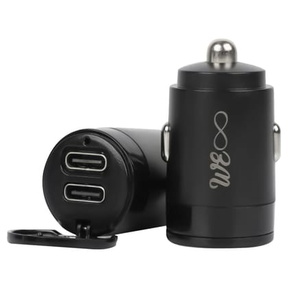 Walta Elite Panache 6 30W Car Charger With Type C to iPhone Cable, Dual Output, Super Fast Charging Type -C/PD 