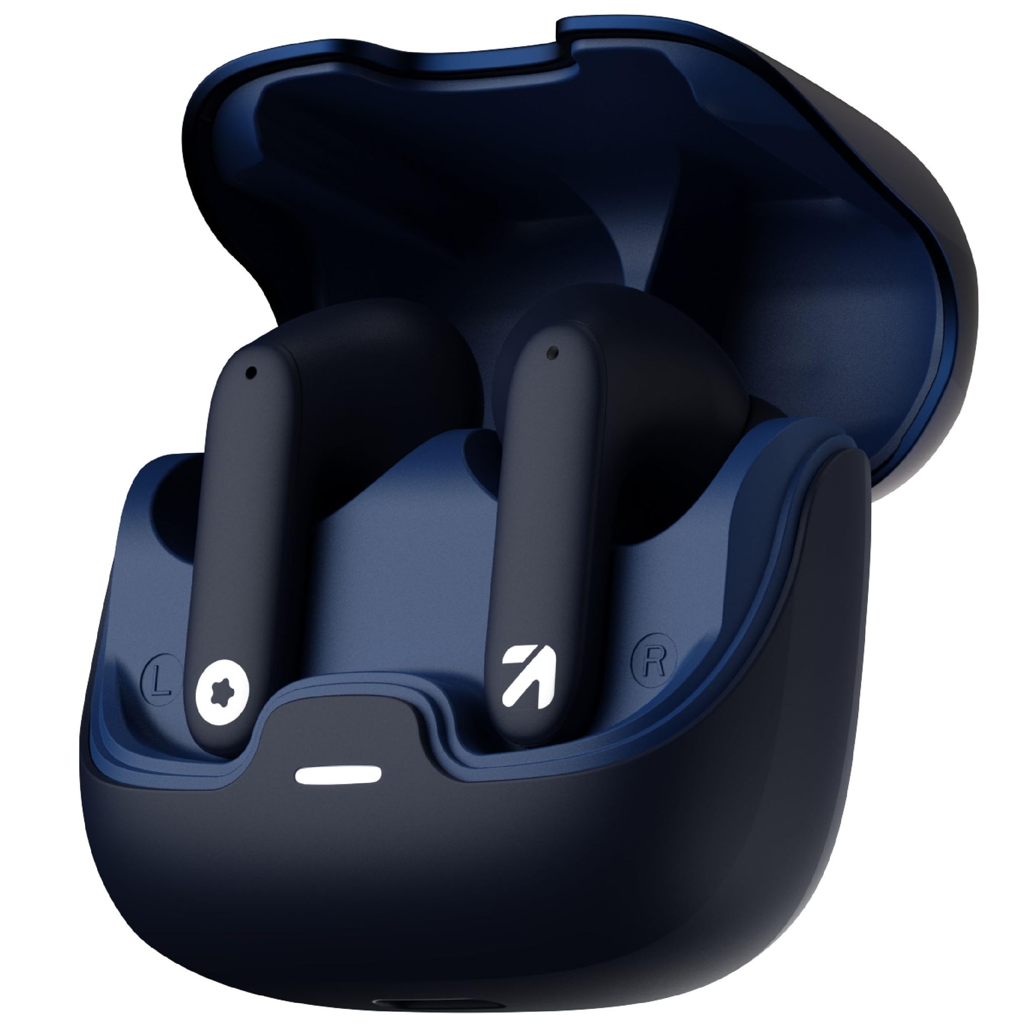 GOBOULT Z40 True Wireless in Ear Earbuds with 60H Playtime, Zen ENC Mic, Low Latency Gaming, Type-C Fast Charging, Made in India, 10mm Rich Bass Drivers, IPX5, Ear Buds TWS (Blue)