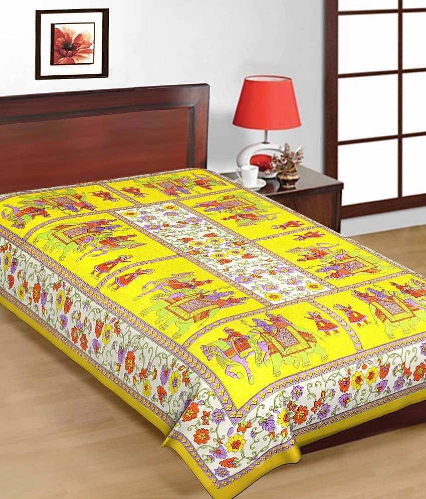 Uniqchoice Cotton Single Bedsheet ( Assorted )