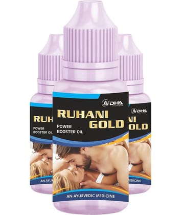 Dha Ayurveda Ruhani Gold- Men Power Herbal Massage Oil 60 Ml Pack of 3
