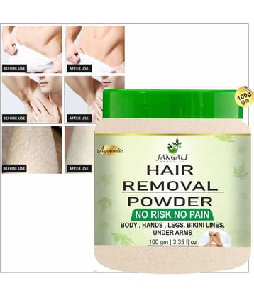 PURE JANGALI orgaics Hair Removal Powder Three in one Use For Powder D-Tan Skin 100gm