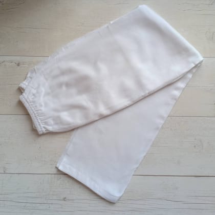 White Cotton Pajama | Newborn to Adult-0-3m