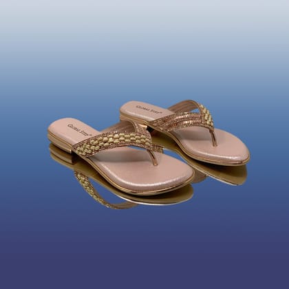 Beaded Rose Sandals-Rose gold / 36