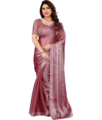ANAND SAREES Zimmy Choo Solid Saree With Unstitched Blouse Piece ( Sky Blue )