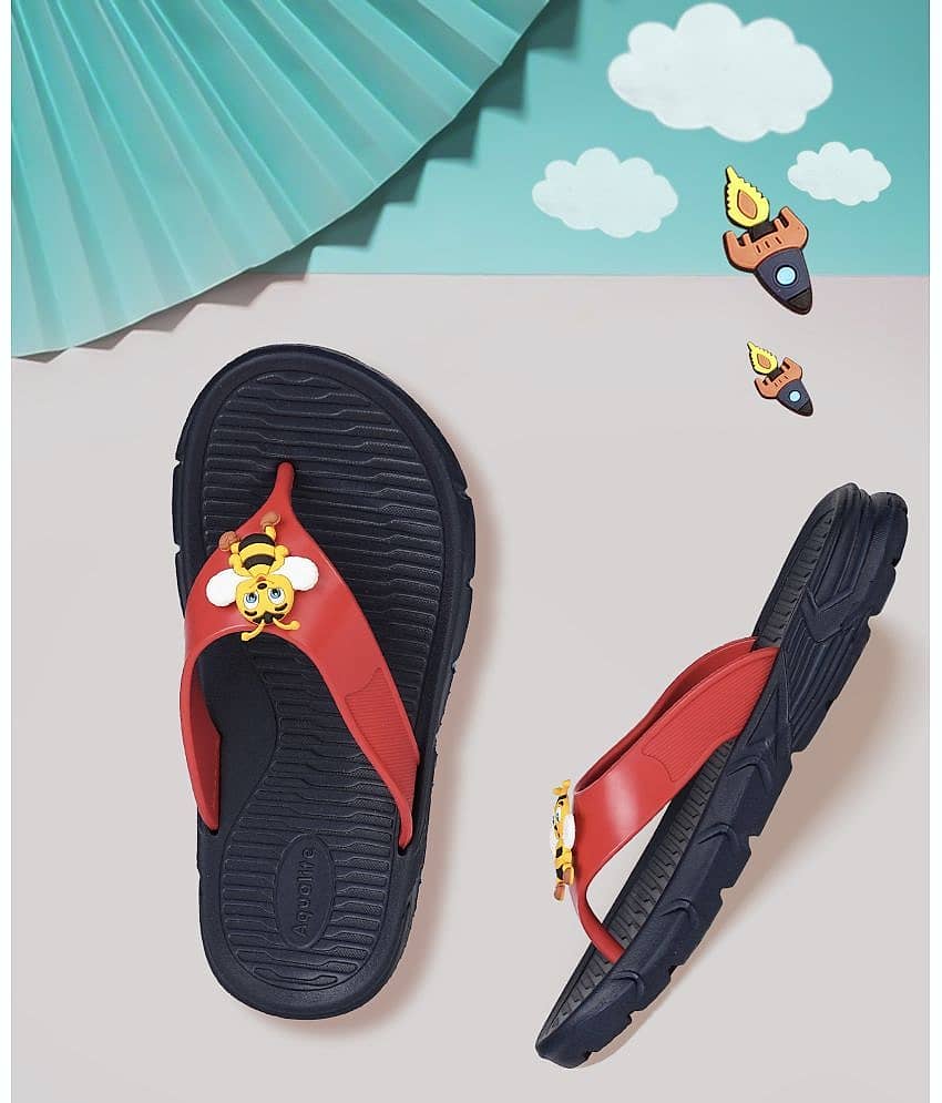 Aqualite Kids Navy & Red Slipper