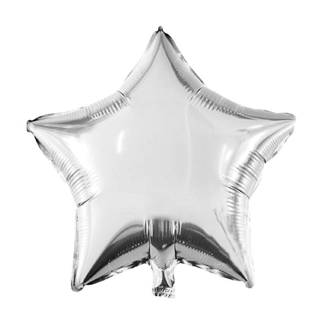 Silver Star Foil Balloon 18" - Party and Festive Needs | Buy online on ZillyBuy