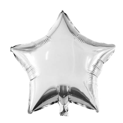 Silver Star Foil Balloon 18"