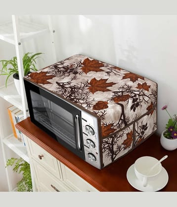E-Retailer Single Poly-Cotton Brown Microwave Oven Cover -