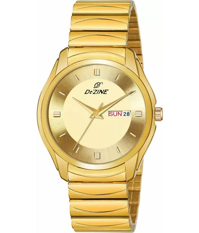 Dezine Gold Metal Analog Men's Watch