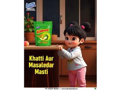 Derby Kaireez Kacha Aam Flavored Candy - Pack Of 1, 50 Pcs,  Birthday Party, Return Gift to your Friends & Family, Swad Jo Rishton Me Mithas Laye.