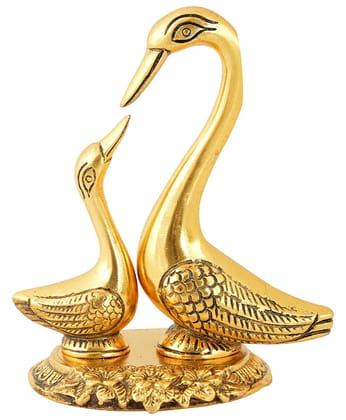 DreamKraft Pair Of Kissing Duck Showpiece - 13 cm for Home Decor,Valuable collectible,Handcrafted Home Decorative,Great Gifts,Feng Sui gifts