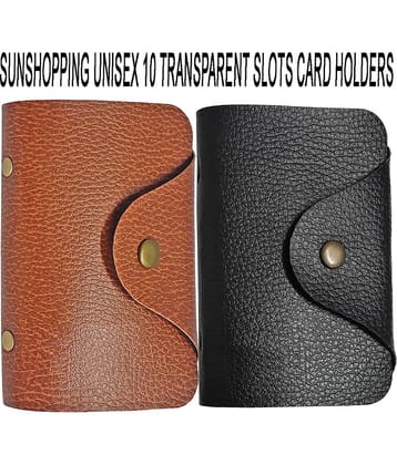 Loopa Multi Leather Credit/Debit Card 14 Slot Card Holder For Men