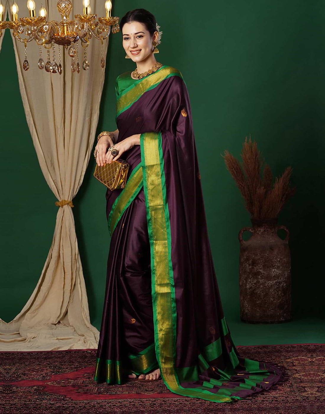 Trending Pathani Kanjivaram Silk Woven Saree