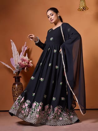 Premium Black Sarita Gown-S