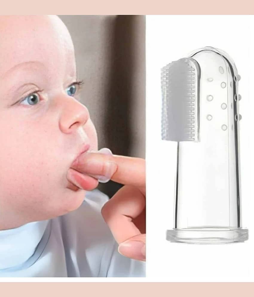 Qin Pin White Silicone Baby Toothbrush ( 1 pcs )