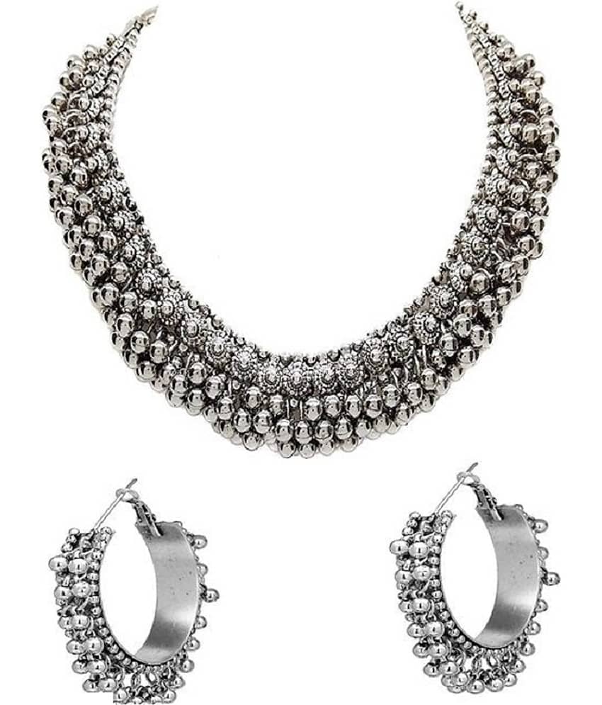 Samridhi DC Silver Alloy Necklace Set ( Pack of 1 )