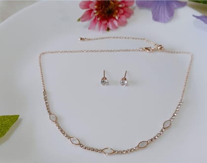 Silver/Gold/Rose Gold Plated Choker Necklace- NK 2460