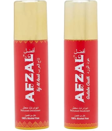 AFZAL Afzal No-Alcohol Gulabe Oudh Deodorant Deodorant Spray for Unisex 100 ml ( Pack of 2 )