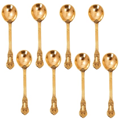 Indian Art Villa Brass Designer Ladle Spoon | Serving Dishes Tableware | Serving Spoon-8