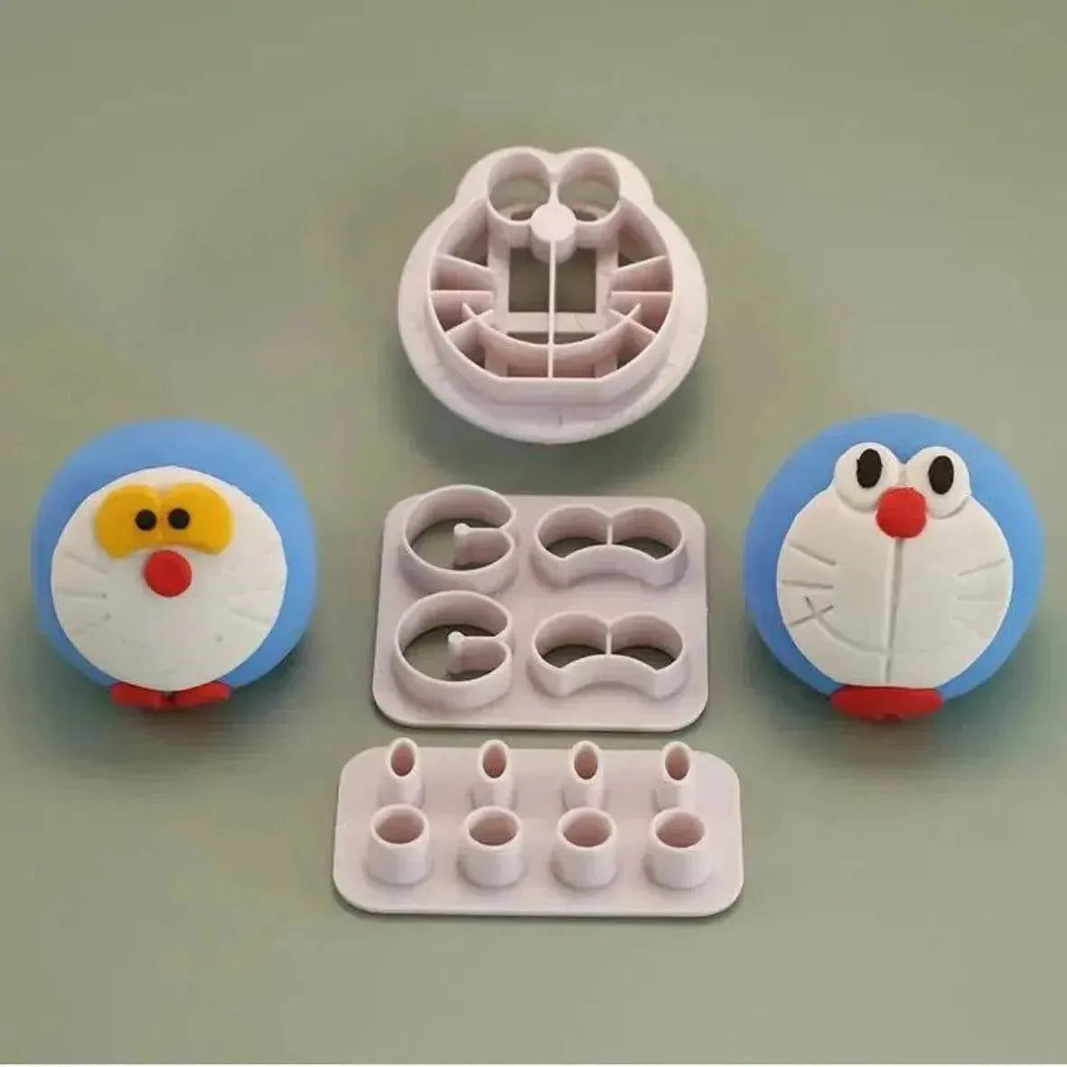 Double Side Doraemon Plunger Cutter Cut Fondant, Biscuit, Clay